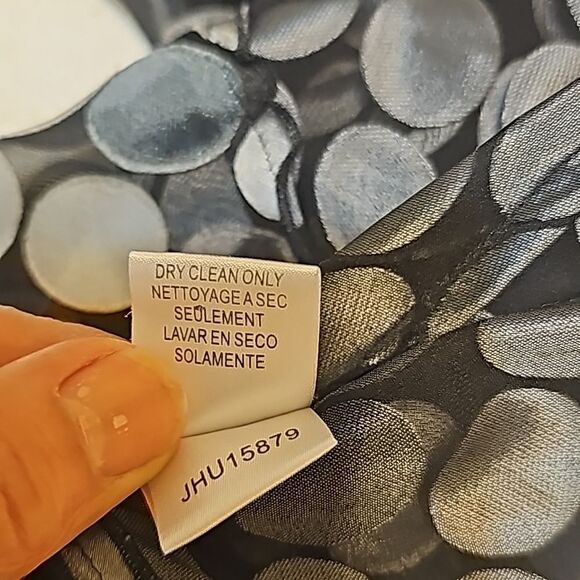 BCBGMaxAzria Sheer Silk Blend Polka Dot Blouse - M - Picture 9 of 9